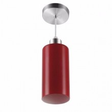 Pendente Alumínio Vidro Cilíndrico Vermelho 1E27 Blumenau 88521140